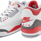 Air Jordan Men's 3 Retro Sneakers in White/Red/Black/Cement Grey