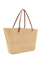 Tory Burch Ella Large Logo-embroidered Raffia Tote bag - Natural - One Size
