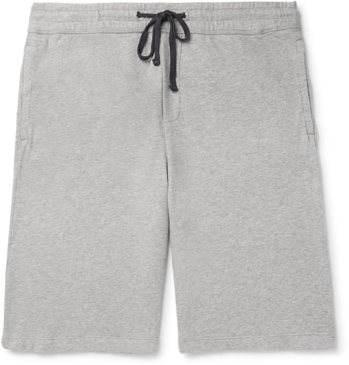 Photo: James Perse - Loopback Supima Cotton-Jersey Drawstring Shorts - Gray