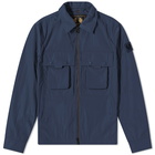 Belstaff Men's Tactical Ripple Shell Overshirt in Dark Ink