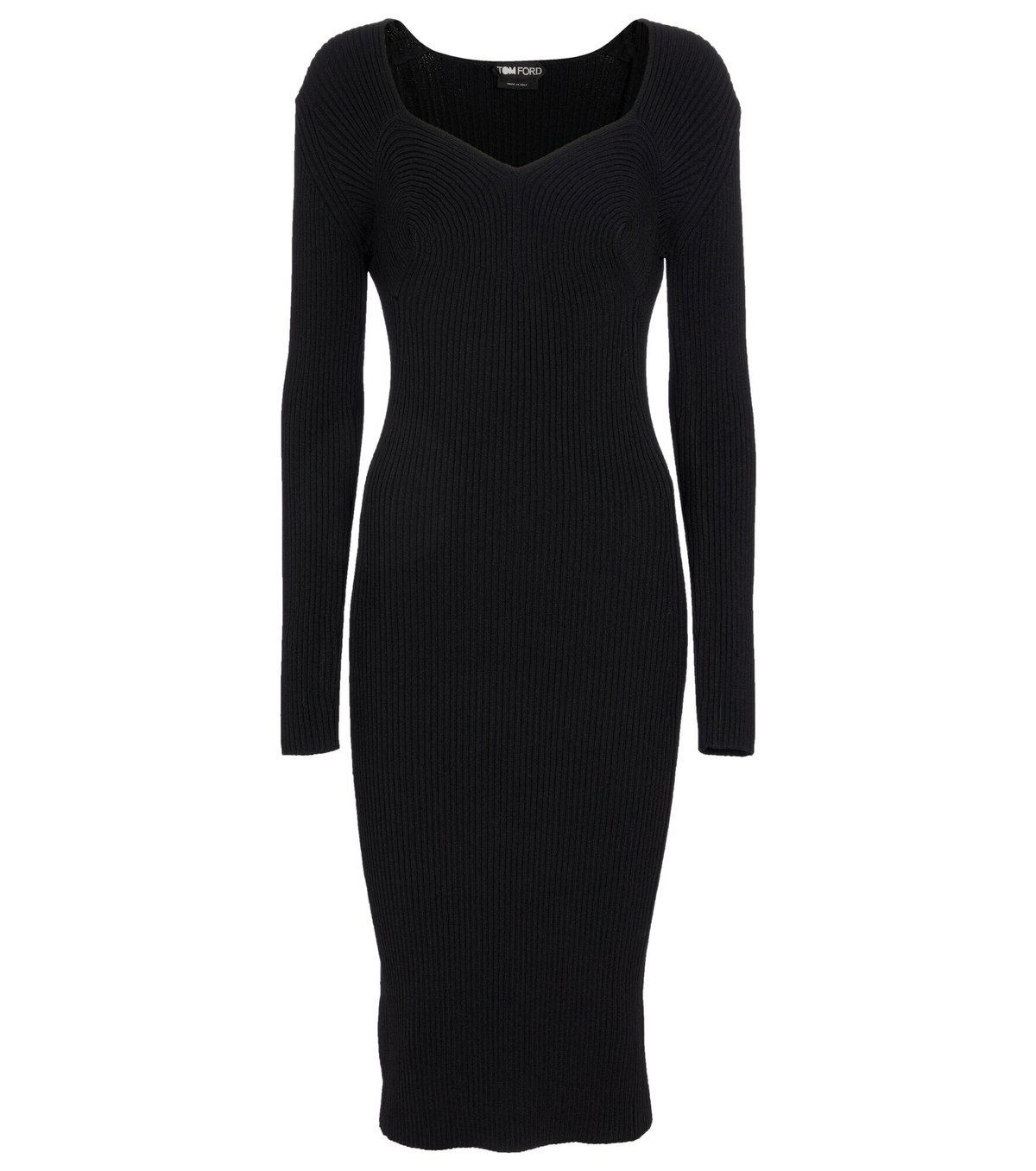 【送料&関税込】Tom Ford Knit Midi-dress Tom Ford - Sweetheart-neck knit midi dress TOM FORD
