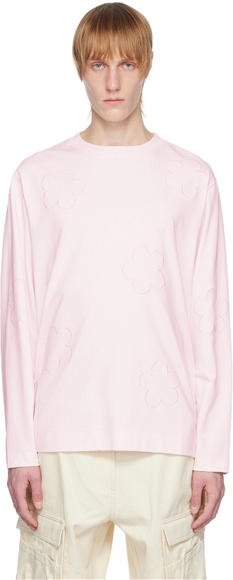 Photo: Simone Rocha Pink Embroidered Long Sleeve T-Shirt