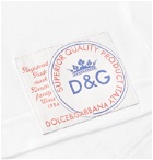 Dolce & Gabbana - Slim-Fit Logo-Appliquéd Cotton-Jersey T-Shirt - White