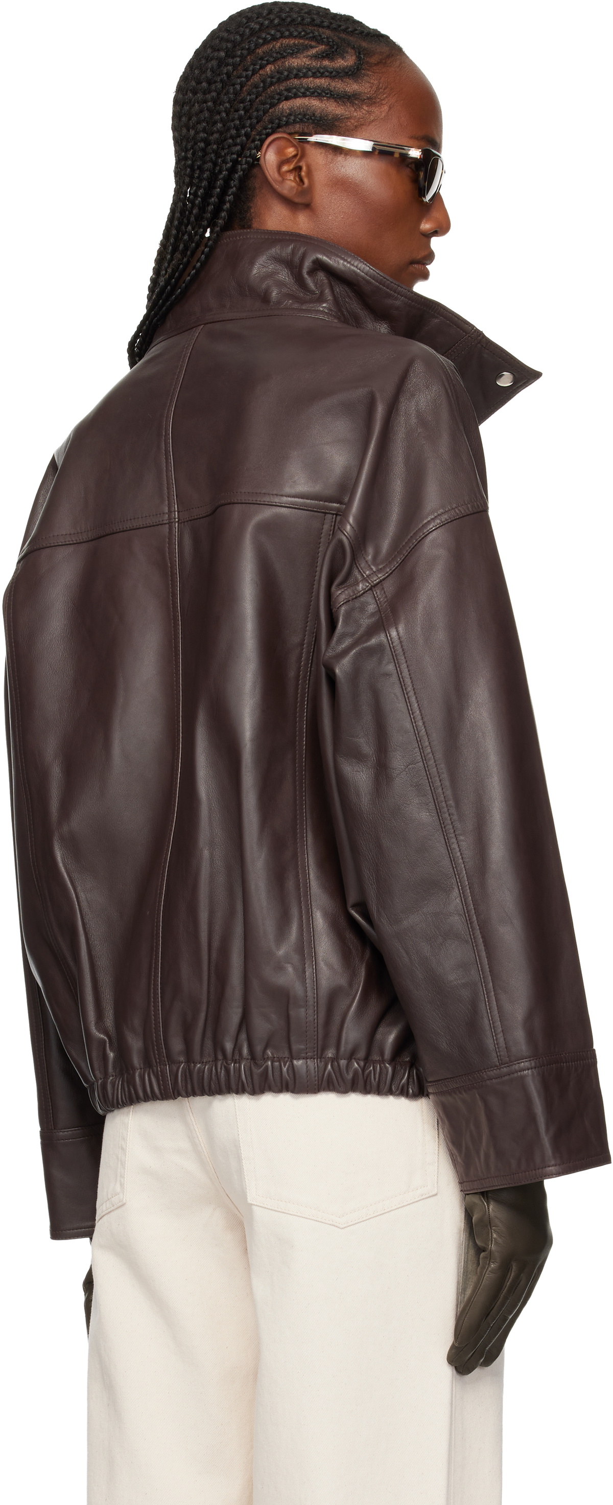 Róhe Brown Reinvented Leather Jacket