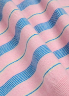 Guest In Residence Collegiate Striped Cashmere Polo Shirt Pink