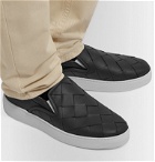 Bottega Veneta - Dodger Intrecciato Leather Slip-On Sneakers - Gray