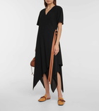Loewe Belted wool crêpe midi dress