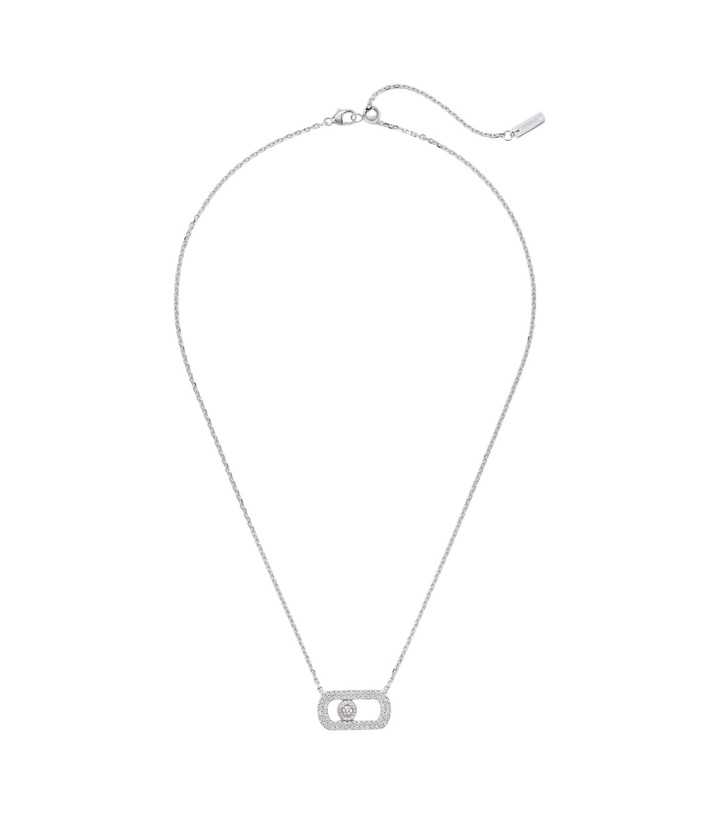 Photo: Messika So Move 18kt white gold chain necklace with diamonds