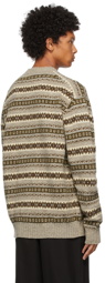 Junya Watanabe Beige Wool Crewneck Sweater