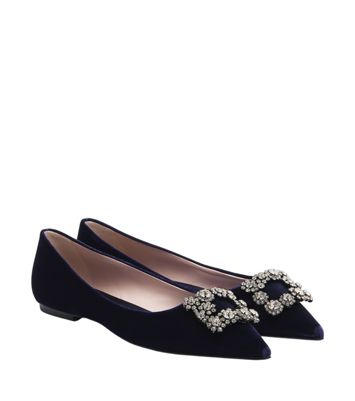 Photo: Roger Vivier Flower Strass velvet ballet flats