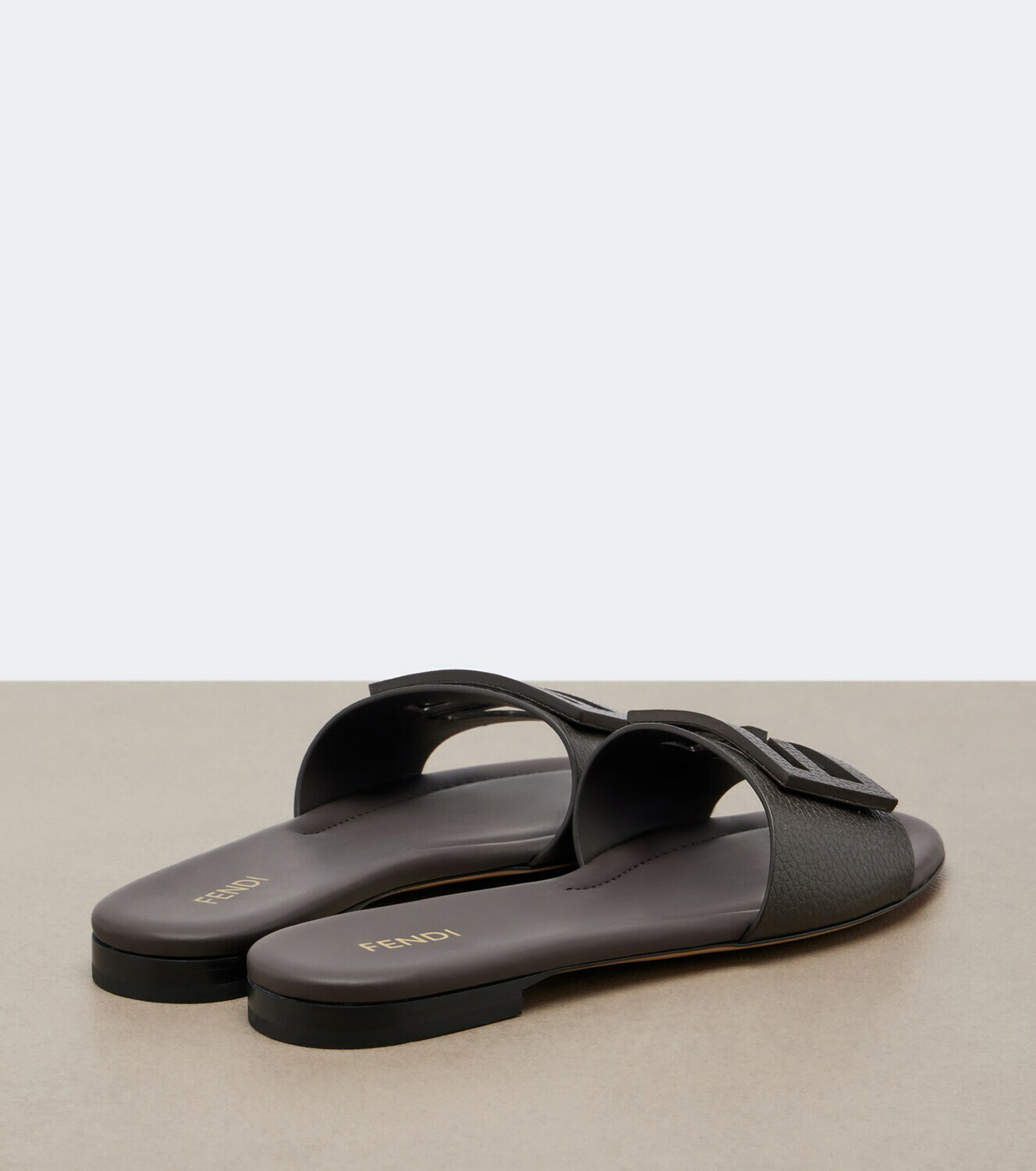 Fendi Baguette® leather slides