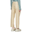 Gucci Tan All Over Logo Formal Trousers