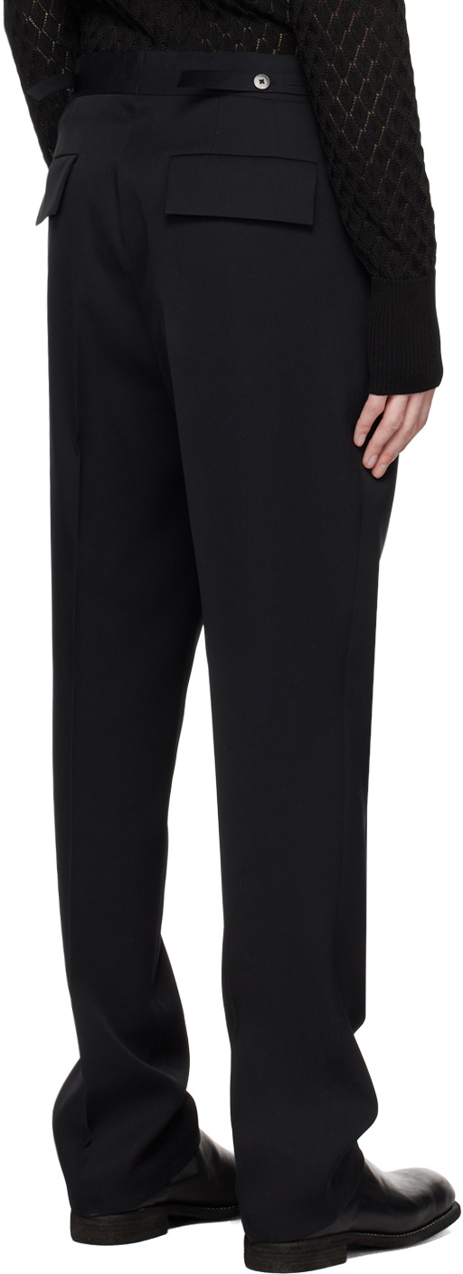 SAPIO Black Button Tab Trousers