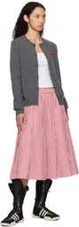 COMME des GARÇONS PLAY Gray Round Neck Cardigan