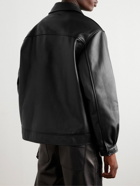 Simone Rocha - Macramé-Trimmed Leather Jacket - Black