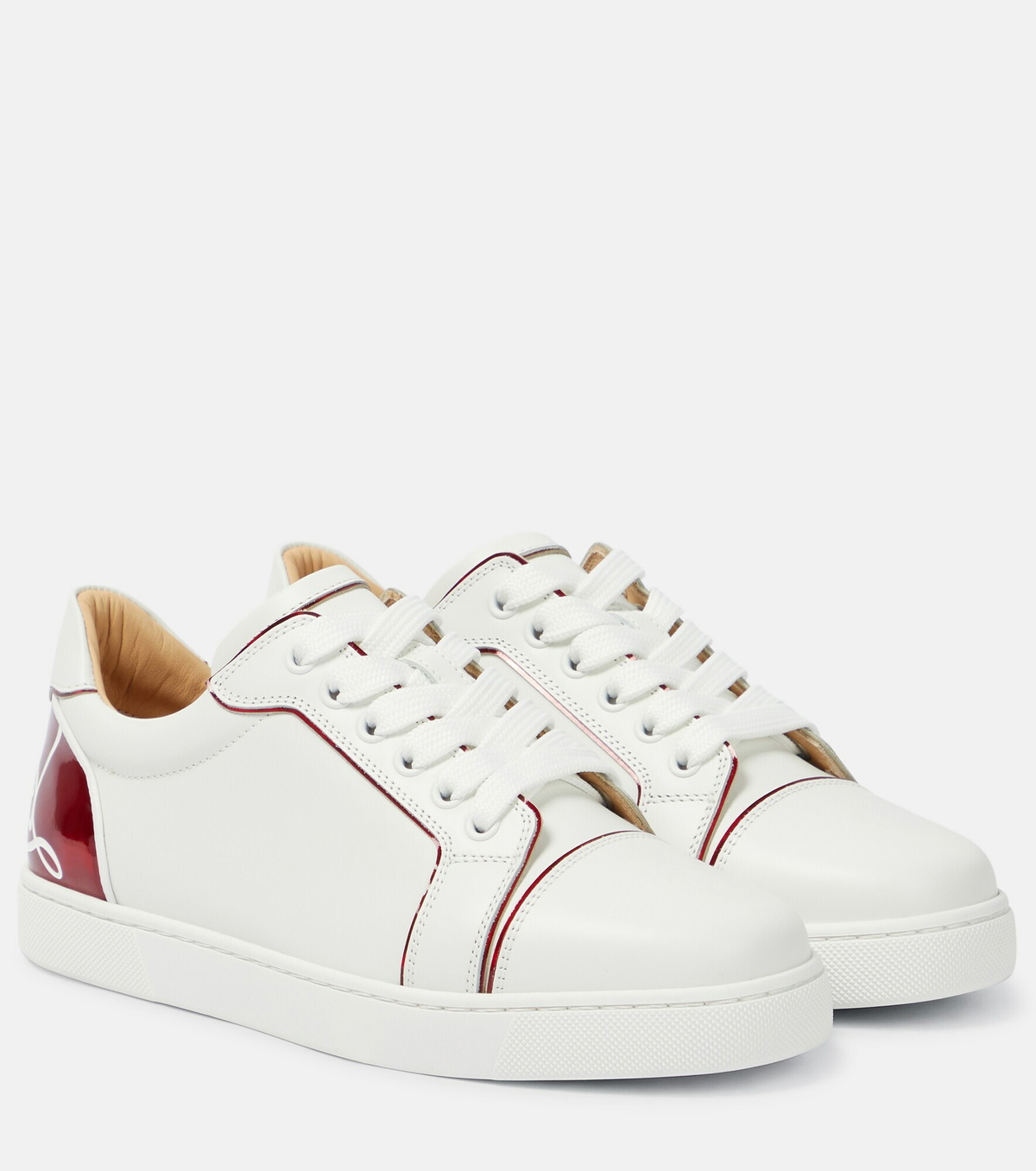 Christian Louboutin Fun Vieira White / Yellow Low Top Sneakers