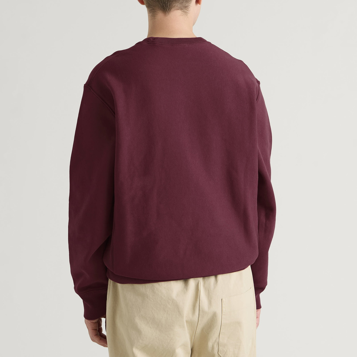 Champion Men's Reverse Weave Relaxed Sweatshirt in Raspberry