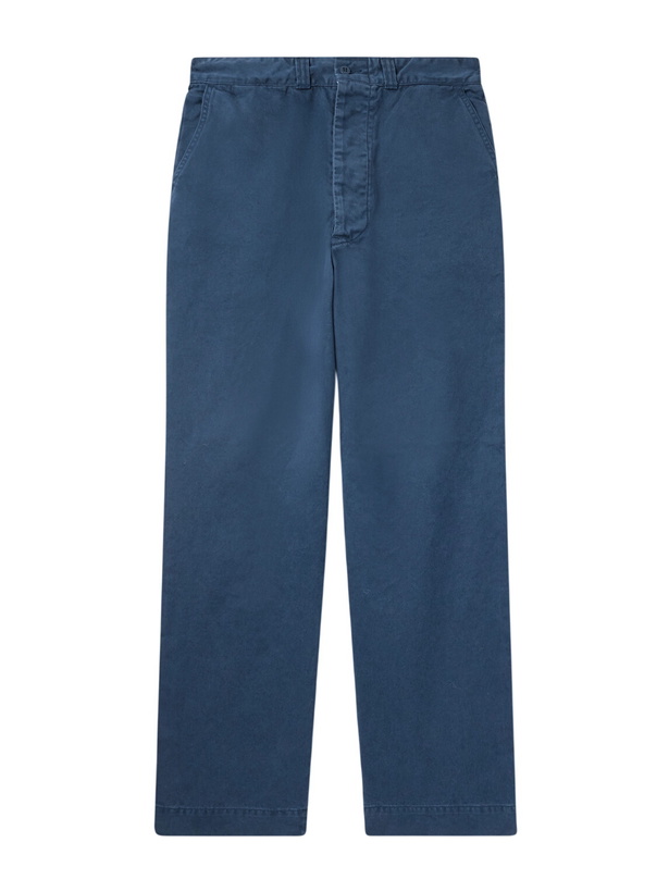 Photo: Remi Relief - Straight-Leg Cotton-Twill Trousers - Blue