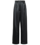 Dodo Bar Or High-rise wide-leg satin pants