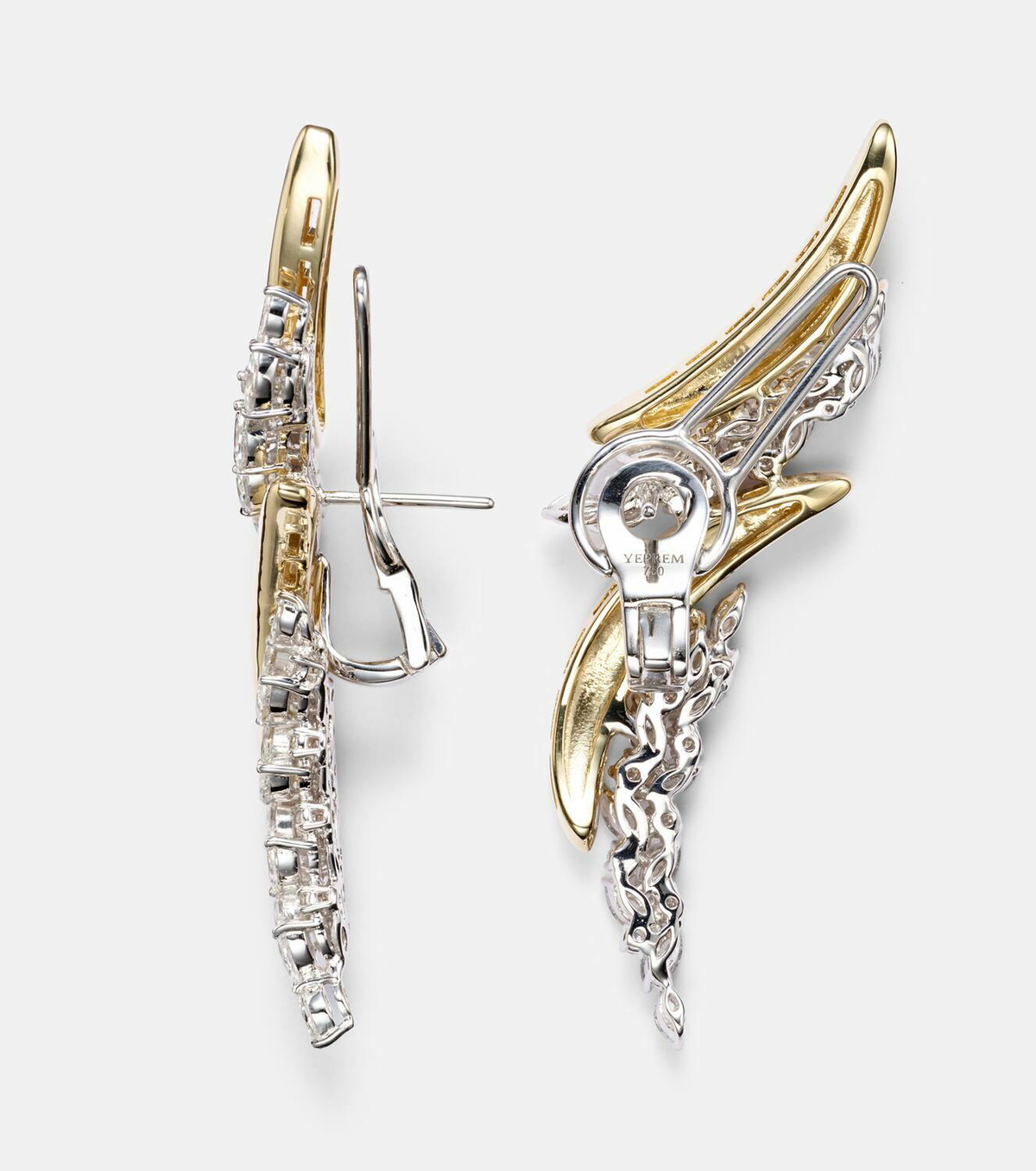 Yeprem Golden Strada 18kt gold earrings with diamonds