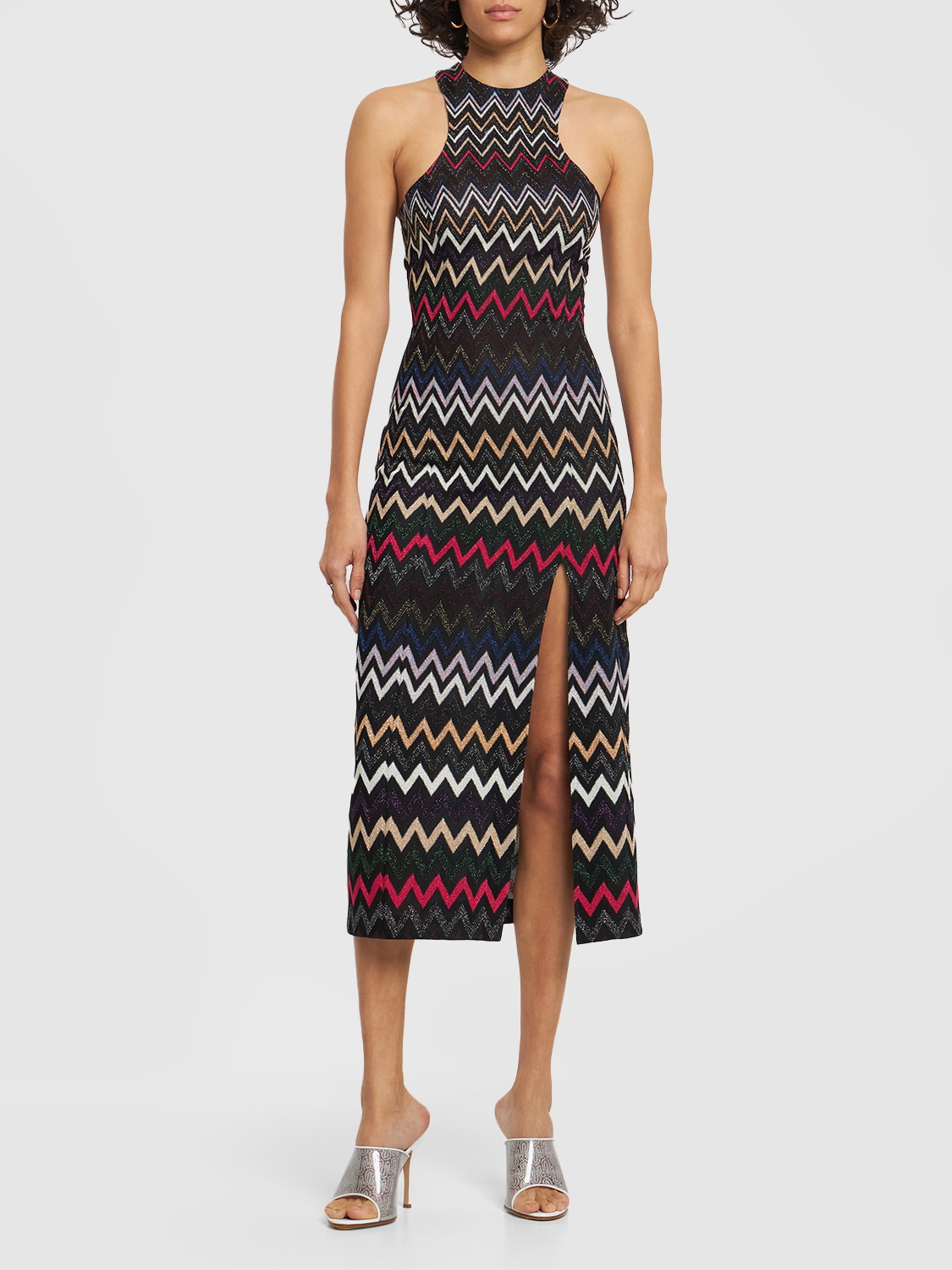 MISSONI - Zig Zag Lamé Midi Dress Missoni