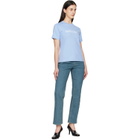Burberry Blue Logo Cotton T-shirt