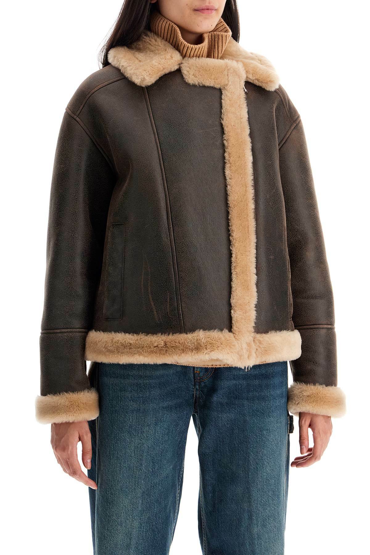 BLANCHA shearling jacket Brown