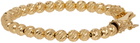 Emanuele Bicocchi SSENSE Exclusive Gold Striped Ball Bracelet