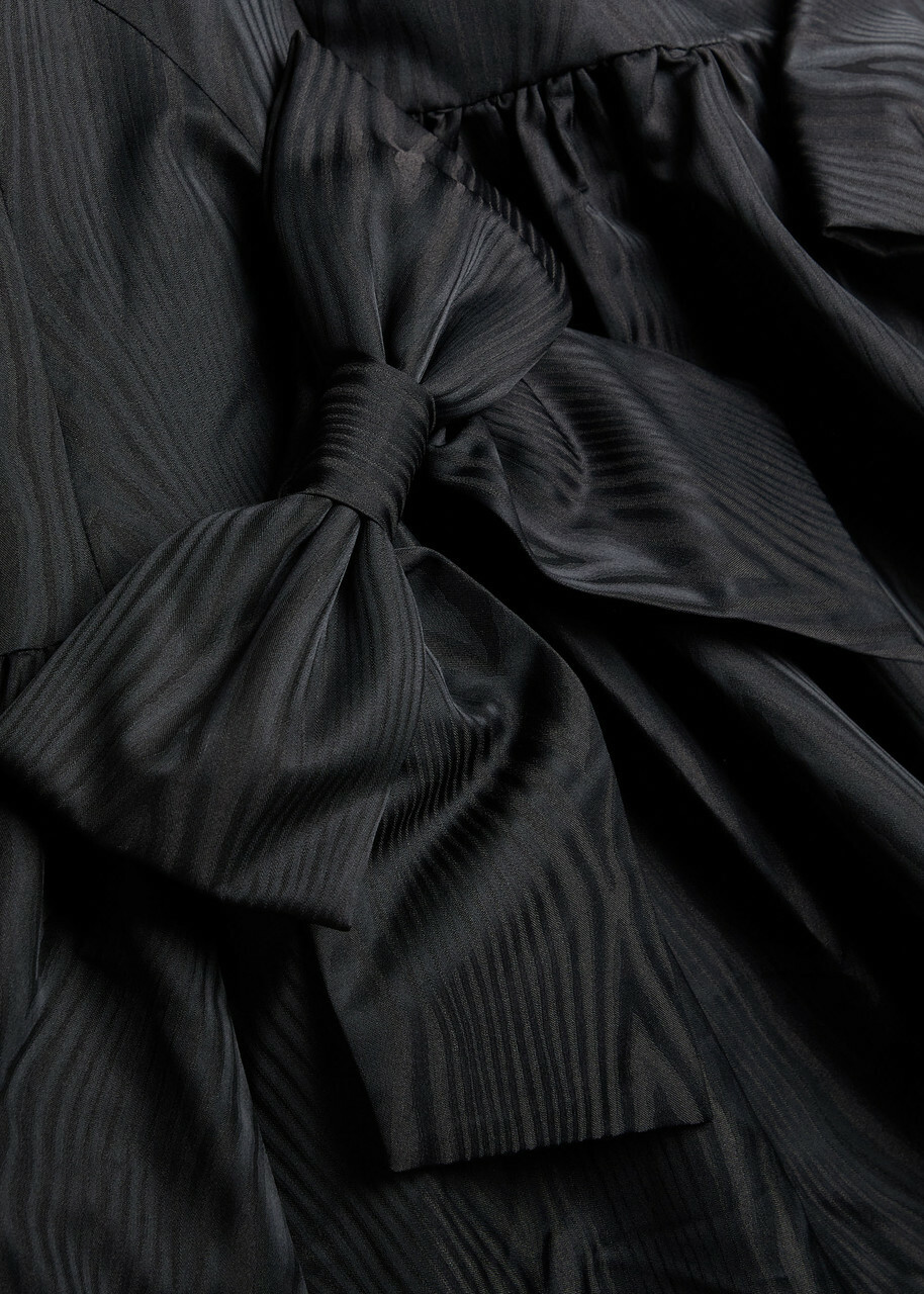 Rebecca Vallance Narcissa Jacquard Taffeta Midi Dress Black