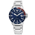 Emporio Armani Classic Blue Dial Pepsi Bezel Mens Watch AR11339