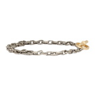 Pearls Before Swine Silver and Gold Old Textured Mini Link Bracelet