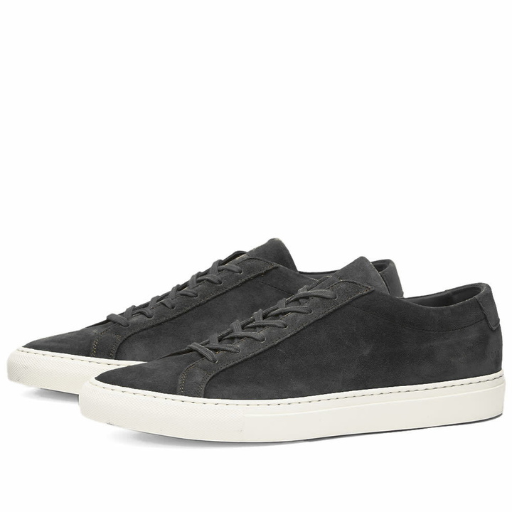 Photo: Common Projects Men's Achilles Low Suede Sneakers in Black