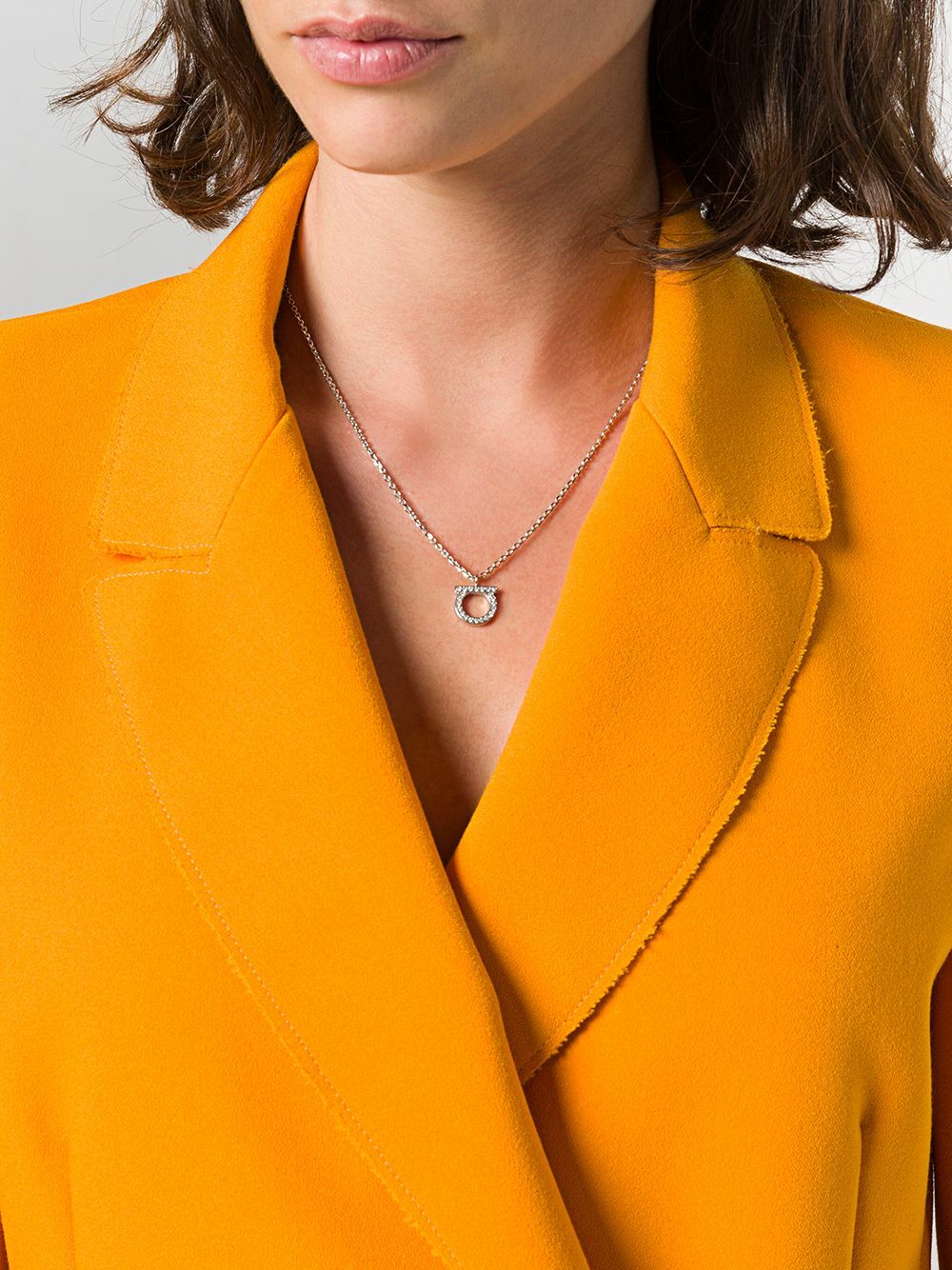 FERRAGAMO - Gancini Crystal Small Necklace Salvatore Ferragamo