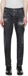 Dsquared2 Black Distressed Stretch Jeans