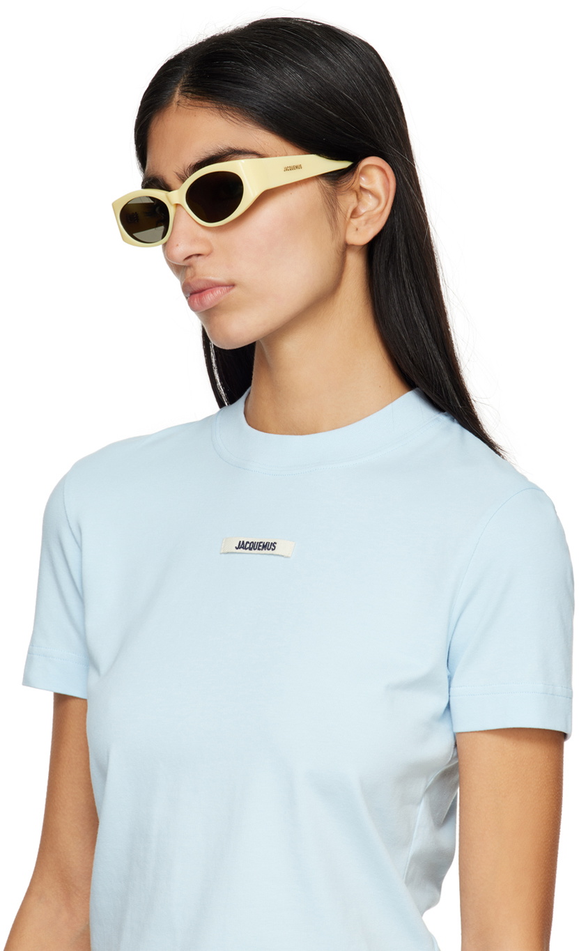 JACQUEMUS Yellow 'Les Lunettes Ovalo' Sunglasses Jacquemus