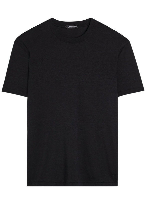 Photo: Tom Ford Logo-embroidered Jersey T-shirt Black
