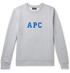 A.P.C. - Malcolm Logo-Appliquéd Mélange Loopback Cotton-Jersey Sweatshirt - Gray