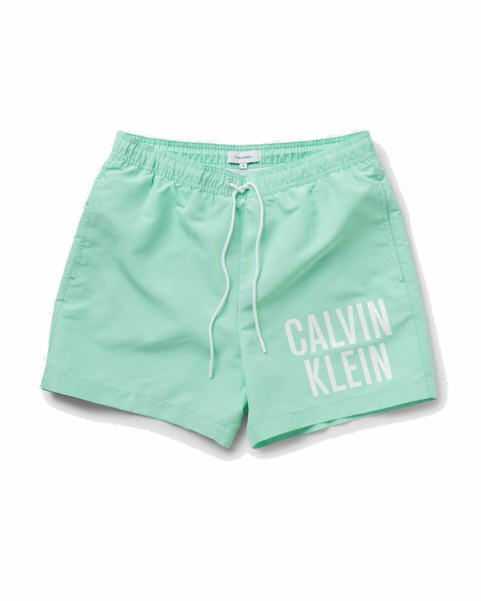 Photo: Calvin Klein Underwear Pure Swim Medium Drawstring Green - Mens - Swimwear