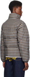 BAPE Brown Check Down Jacket