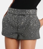 Alex Perry Low-rise crystal-embellished micro shorts