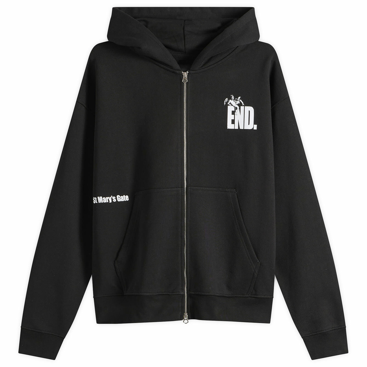 END. Manchester Zip Hoodie in Black