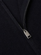 Brioni - Ribbed Cashmere Zip-Up Sweater - Blue