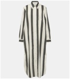 Toteme Jacquard striped cotton-blend shirt dress