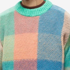 Sacai Men's Plaid Crew Knit in Multi