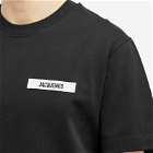 Jacquemus Men's Gros Grain Logo T-Shirt in Black