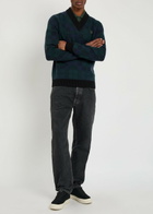 Fred Perry Blackwatch Tartan Wool-blend Jumper Navy