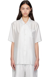 Silk Laundry Silver Camp Shirt