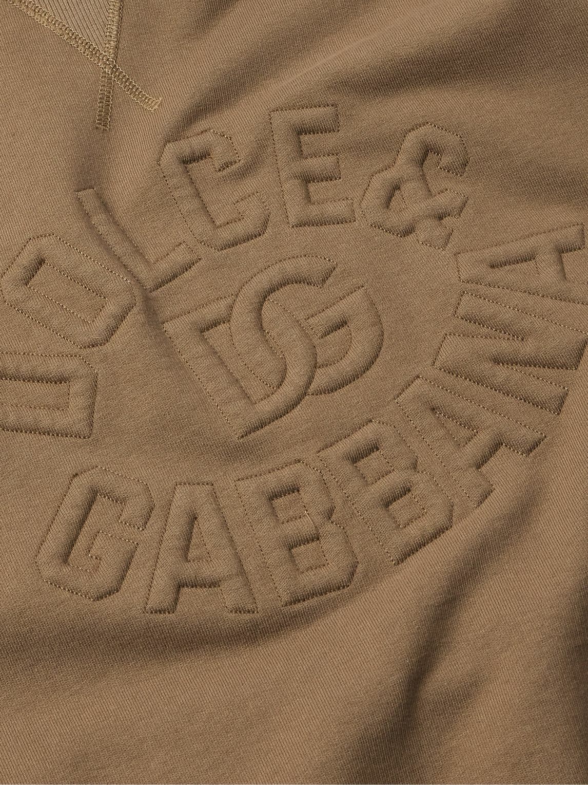 Dolce&Gabbana - Logo-Embossed Cotton-Jersey Hoodie - Brown