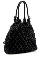 3.1 Phillip Lim Macrame Mini Caged Faur fur Tote - Black - One Size