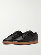 Nike - Dunk Low SE Croc-Effect and Leather Sneakers - Brown